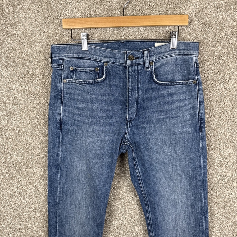 Rag & Bone Jeans Men's 31x32‎ Fit 2 Slim Leg Button Fly Medium Wash Denim